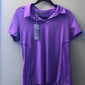 Under armor purple golf shirt